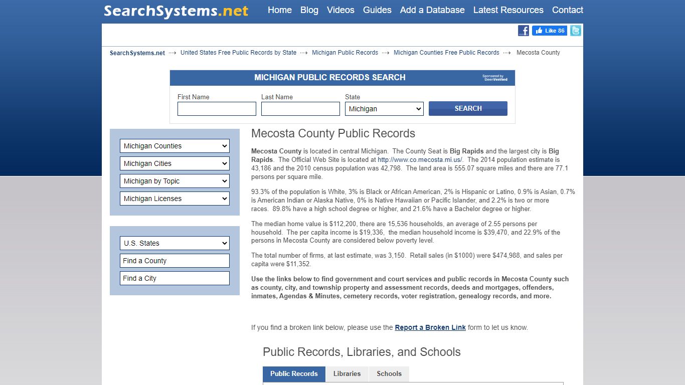 Mecosta County Criminal and Public Records